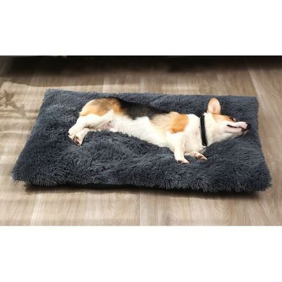 Cat & Dog Pet Bed With Comfortable Plush Ultra Soft Cushion Self Warming Pet Bed Made With Fleece Faux Fux With Waterproof Bottom (Size 80×55CM)