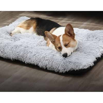 Cat & Dog Pet Bed With Comfortable Plush Ultra Soft Cushion Self Warming Pet Bed Made With Fleece Faux Fux With Waterproof Bottom (Size 80×55CM)