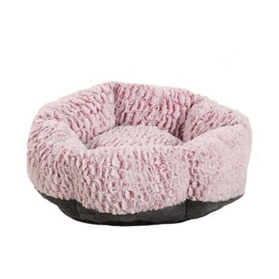 Cat & Dog Pet Bed With Cute Design And Shape Comfortable Plush Ultra Soft Cushion Self Warming Pet Bed Made With Fleece Faux Fur With Waterproof Bottom (Diamater 50CM)