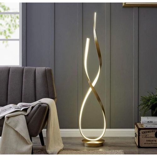 Twisted Arc Lamp-Golden