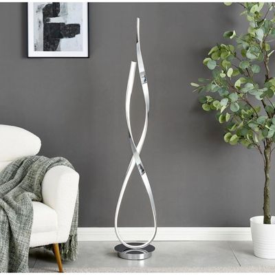 Twisted Arc Lamp-Silver