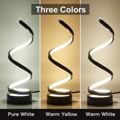 Spiral LED Table Lamp Black