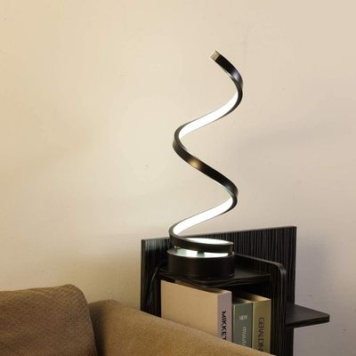 Spiral LED Table Lamp Black