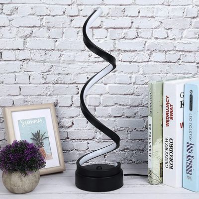 Spiral LED Table Lamp Black