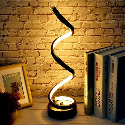 Spiral LED Table Lamp Black