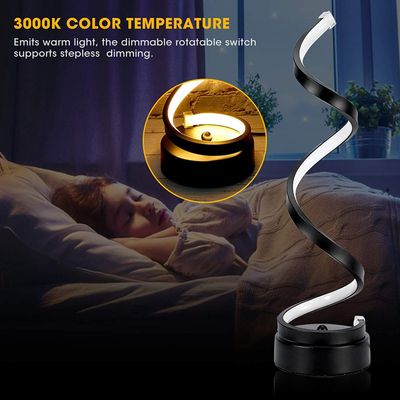 Spiral LED Table Lamp Black