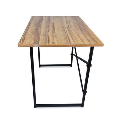 GILA Study Desk 73cmX60cmx90cm Metal Laptop Computer Desk Office Lecture Desk Dining Child Desk Walnut and Black