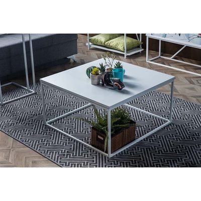 Zen Square Coffee table Center table for living room study room White