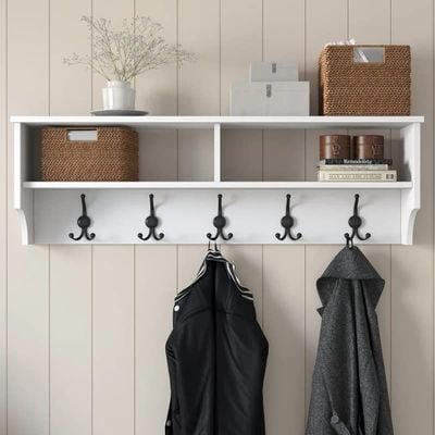 Home Canvas Modern Coat Rack Wall Hanger Coat Rack Clothes Hanger 120 Cm White