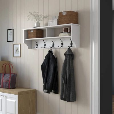 Home Canvas Modern Coat Rack Wall Hanger Coat Rack Clothes Hanger 120 Cm White