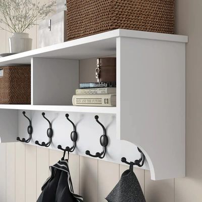 Home Canvas Modern Coat Rack Wall Hanger Coat Rack Clothes Hanger 120 Cm White