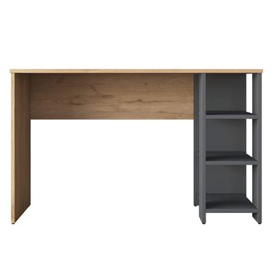 Home Canvas Working Office Home Office Computer Desk With Shelves - Walnut and Grey