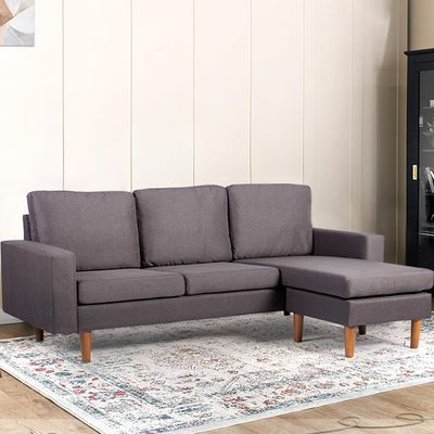 Studio Luxe Upholstered Sofa With Ergonomic Design | Perfect Studio Luxe corner sectional sofa for Living Room - Brown