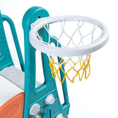 Toddler Climber and Swing Set | 3 in 1 Kids Play Climber Slide Playset Indoor Outdoor Playground Toy with Basketball Hoops Activity Center in Backyard -Multicolor (Large 3 in 1)