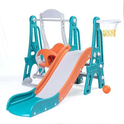 Toddler Climber and Swing Set | 3 in 1 Kids Play Climber Slide Playset Indoor Outdoor Playground Toy with Basketball Hoops Activity Center in Backyard -Multicolor (Large 3 in 1)