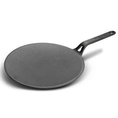 Prestige Cast Iron Curved Tawa 26 Cm ,Induction Cast Iron Tawa Pan For Roti/Chapati/Dosa  With Stick Handle ,Pre-Seasoned Cast Iron Cookware 