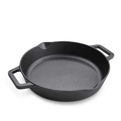 Prestige Cast Iron Dual Handle Fry Pan 24 Cm ,Cast Iron Skillet ,Induction Frying Pan ,Iron Fry Pan , Pre-Seasoned Cast Iron Cookware