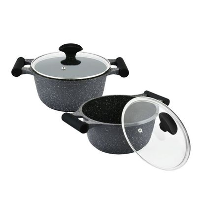 Prestige Essentials Nonstick Pots And Pans Cookware Set 9 Pieces - Black