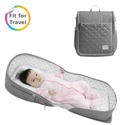 Sunveno Portable Baby Bed & bag- Grey