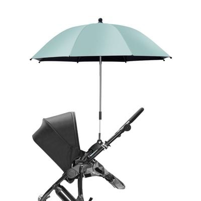 Teknum Universal Stroller Umbrella with Holder Clip Clamp, 360 Degree Rotatable - Green