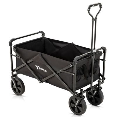 Teknum Folding Wagon Cart w / Canopy - Black