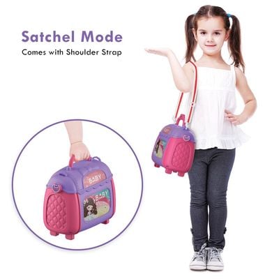 Little Story Role Play Beautician / Salon / Beauty Parlor Toy Set Satchel (21Pcs) - Purple, 3 - In - 1 Mode