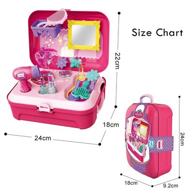 Little Story Role Play Beautician/Make Up Box Backpack (21 Pcs) - Pink