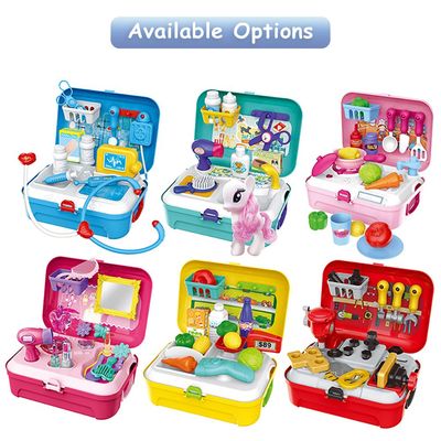 Little Story Role Play Shopkeeper / Supermarket Set Box Backpack (21 Pcs) - Yellow