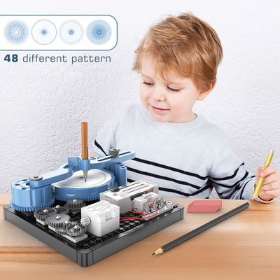 Little Story DIY 48 Pattern Electrical Painting Plotter Instrument (36 Pcs), STEM Series - Blue