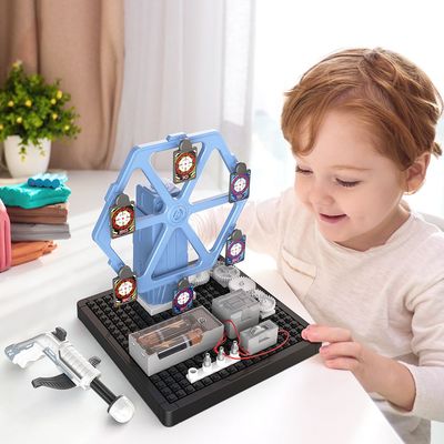 Little Story DIY Electrical Rotating Bow and Arrow Shooting Range (66 Pcs), STEM Series - Blue