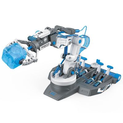 Little Story DIY Hydraulic Power Principle based 3 - IN - 1 Mechanical / Robotic Arm Toy (220 Pcs), STEM Series - Grey