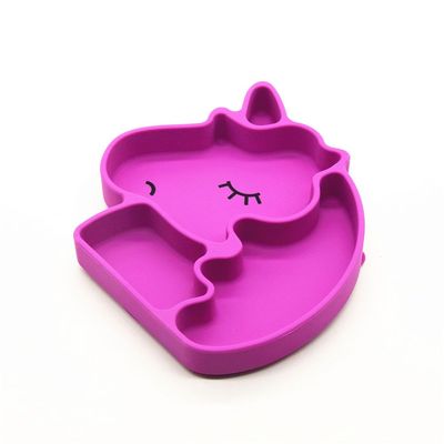 Eazy Kids Silicon Suction Plate - Unicorn Pink