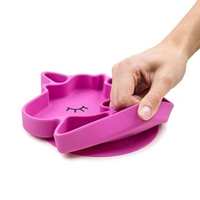 Eazy Kids Silicon Suction Plate - Unicorn Pink