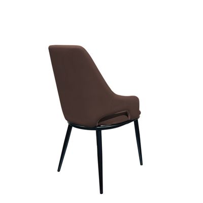 Maple Home Modern Dining Chair Artificial Leather Accent Arm Ordinary Comfortable Backrest Metal Legs Upholstered Kitchen Dining Restaurant Furniture