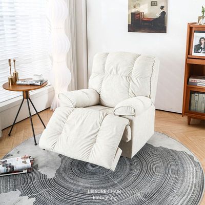 Maple Home Decoration Recliner Sofa Velvet Shaking Rocking Chair Swivel Super Soft Padded Seat Rocker Recliner Nursing Reading Living Room Theater Single Sofa Recliner