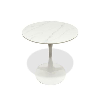 Maple Home Modern Round Dining & Coffee Table Accent Faux Marble Top Dining  Metal Base Tulip Side Table Kitchen Bar Patio Living Dining Furniture