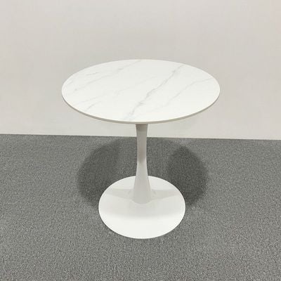 Maple Home Modern Round Dining & Coffee Table Accent Faux Marble Top Dining  Metal Base Tulip Side Table Kitchen Bar Patio Living Dining Furniture