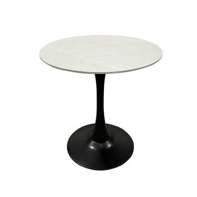 Maple Home Modern Round Dining & Coffee Table Accent Faux Marble Top Dining  Metal Base Tulip Side Table Kitchen Bar Patio Living Dining Furniture