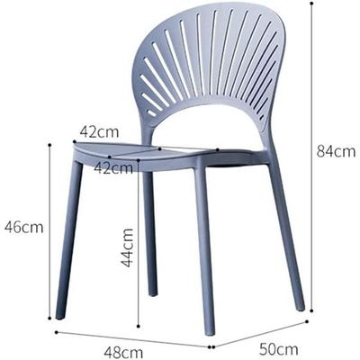 Maple Home Dining Chairs Plastic Stacking Modern Molded Side Chair  Kitchen and Dining Room Chair Indoor Outdoor