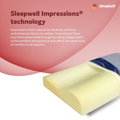 Sleepwell Impression Curve Foam Pillow For Painfree Head & Neck Support
