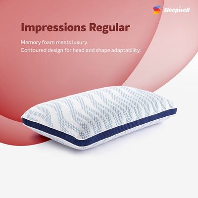 Sleepwell Impression Regular Foam Pillow For Painfree Head & Neck Support