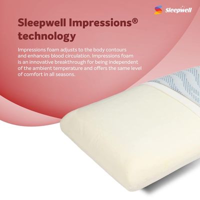 Sleepwell Impression Regular Foam Pillow For Painfree Head & Neck Support