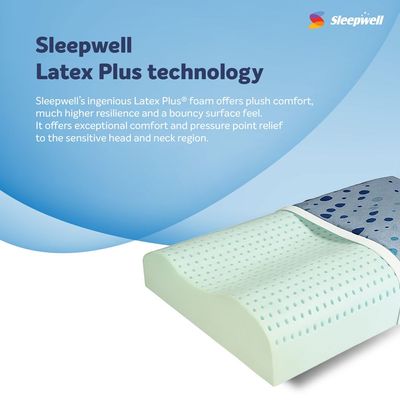 Sleepwell Latex Plus Curve Pillow