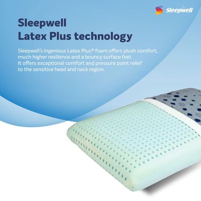 Sleepwell Latex Plus Regular Pillow