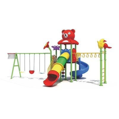 MYTS Kids Playground Set Fuzzy Wuzzy Teddy & Flower Birds Metal