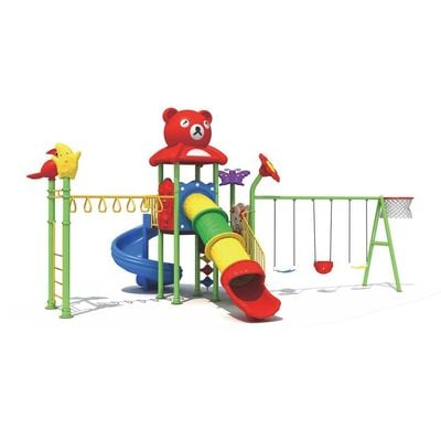 MYTS Kids Playground Set Fuzzy Wuzzy Teddy & Flower Birds Metal