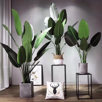 Maple Home Artificial Fake Plant Tree Faux Banana Leaf Indoor Outdoor Home Office Decoration 120cm