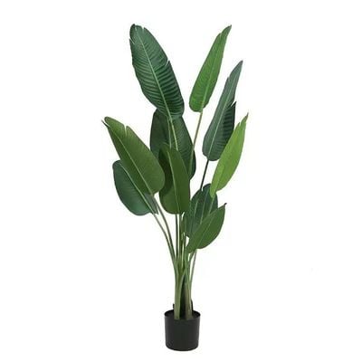 Maple Home Artificial Fake Plant Tree Faux Banana Leaf Indoor Outdoor Home Office Decoration 180cm