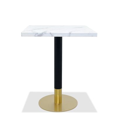 Maple Home Square Dining Table Accent Marble Finish  Golden Frame  Kitchen Table Dining Room  Furniture