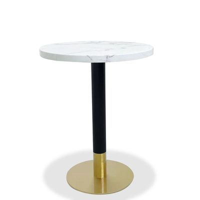 Maple Home Round Dining Table Modern Style Artificial Marble Table Top Golden Frame Kitchen Table Dining  Room Furniture